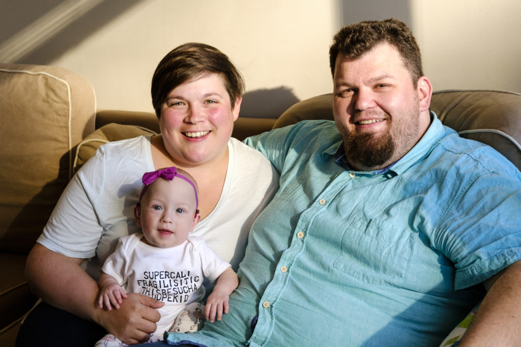Zoe with her parents