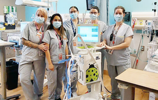 Kelowna General Hospital NICU Frontline with TB Vets-funded Ventilator